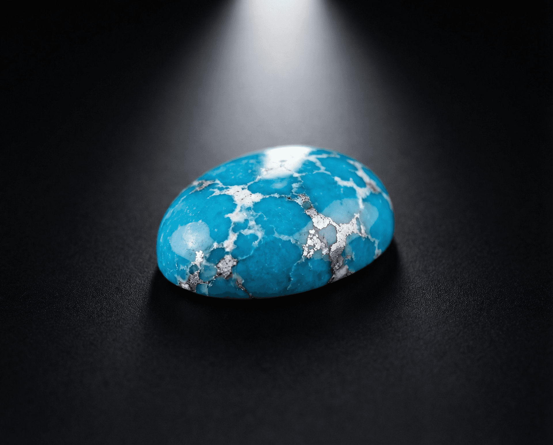 Polished Kingman Turquoise cabochon