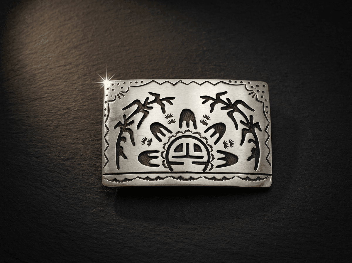 Sterling Silver Belt Buckle - Medium #002 - image 1 of 1
