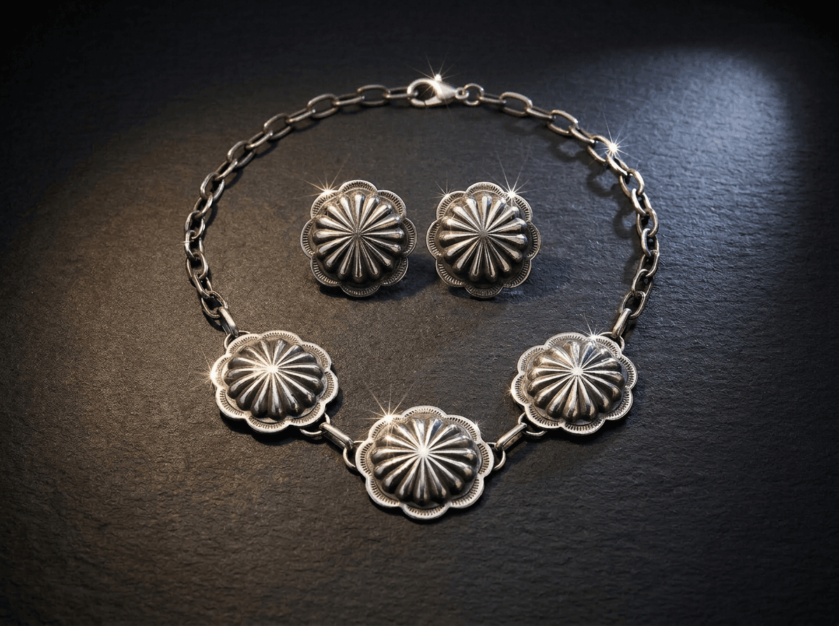 Concho - Sterling Silver Jewelry Set #001 - image 1 of 1